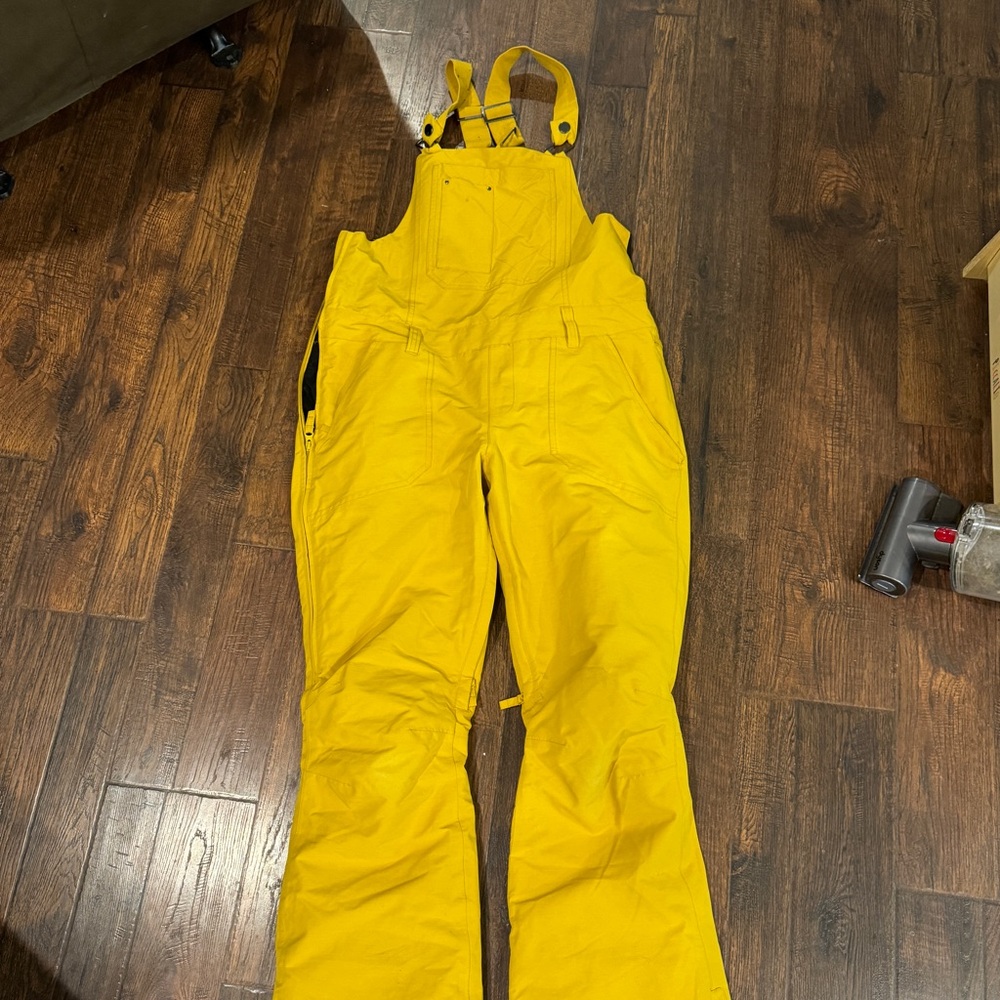 Women’s Roxy snow bibs -yellow, L